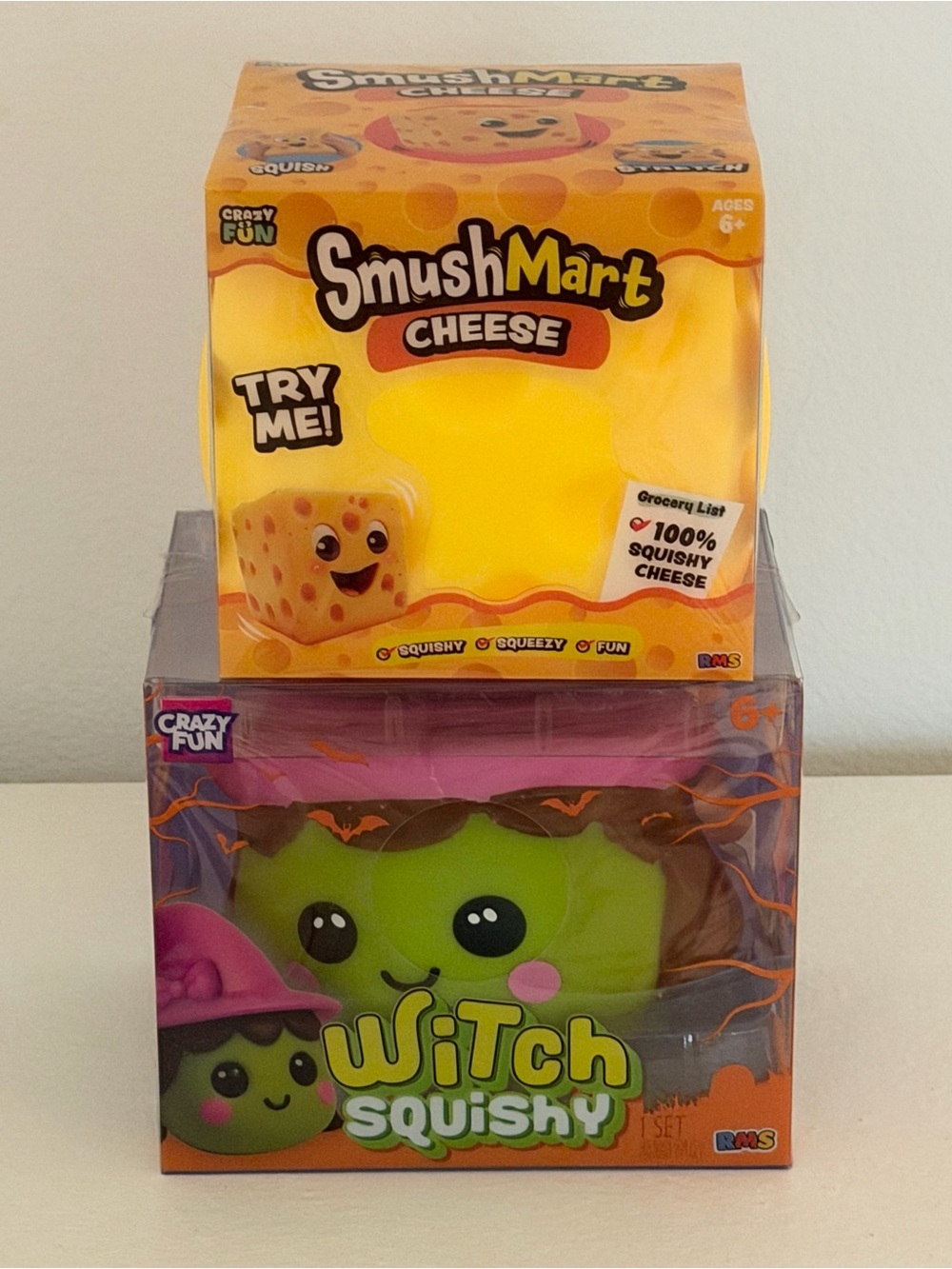 RMS Crazy Fun Cheese & Witch Squishy Bundle (Set of 2)